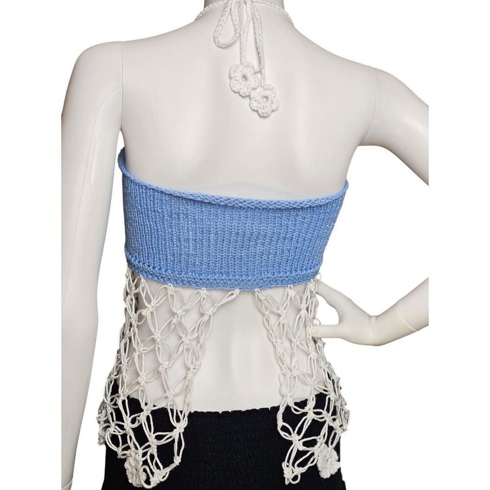 🌸 Handmade Knit & Crochet Flower Top‎ 🌸 - Picture 7 of 8